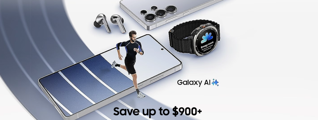 A man running on a cellphone and a smart watch